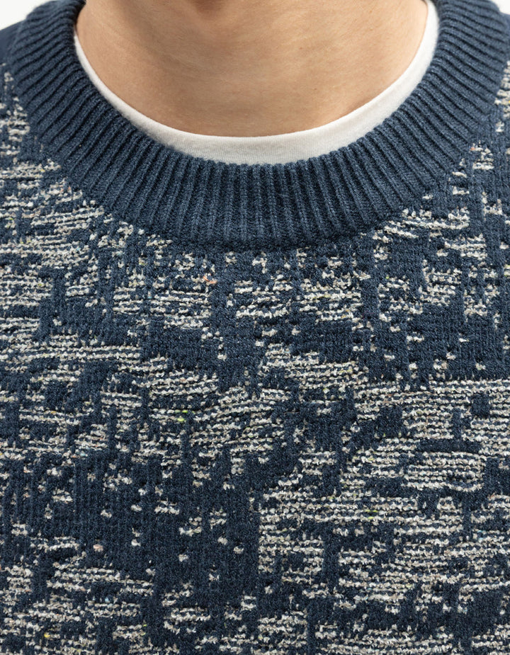 SEDNA A - NAVY CREW SWEATER - J. Junaid Jamshed