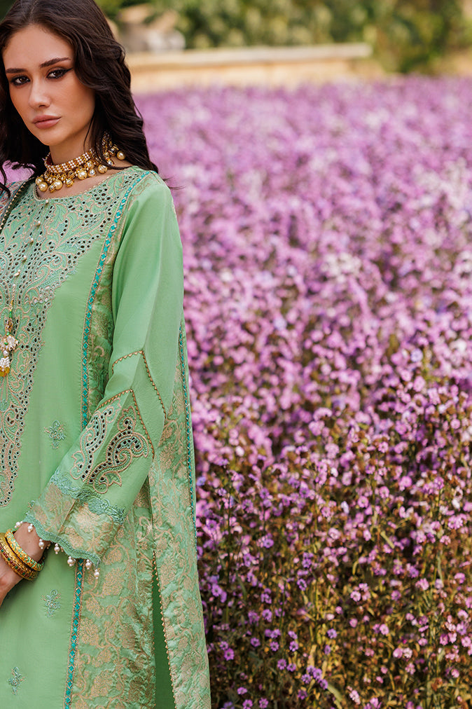 Lawn Green Stitched Suit - Charizma