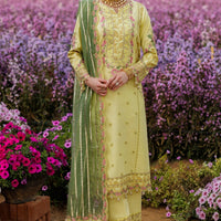 Lawn Yellow Stitched Suit - Charizma