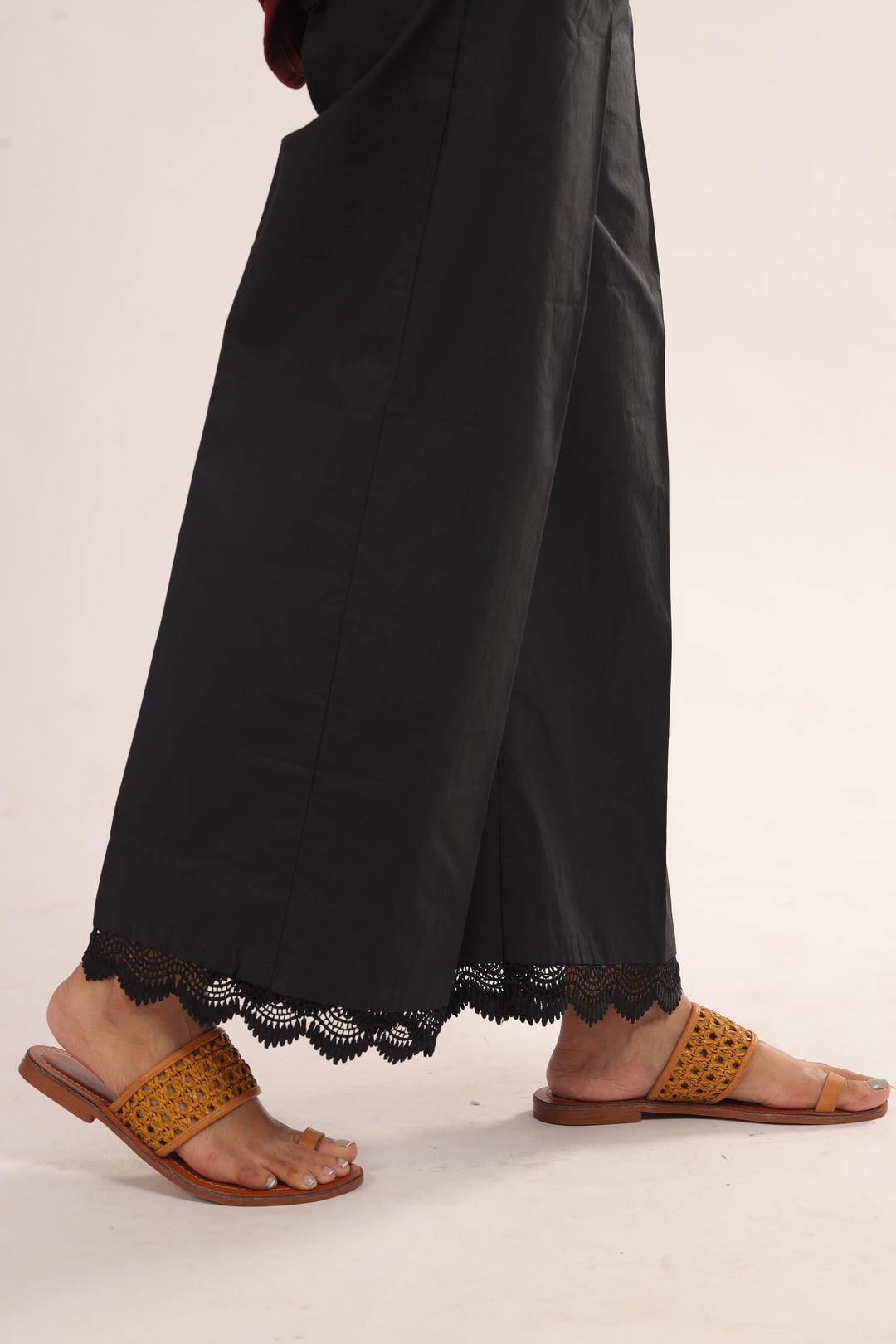 Cotton Black Trouser - Stonez