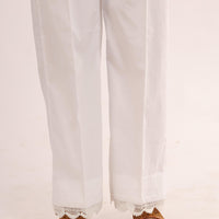 Cotton Off White Trouser - Stonez