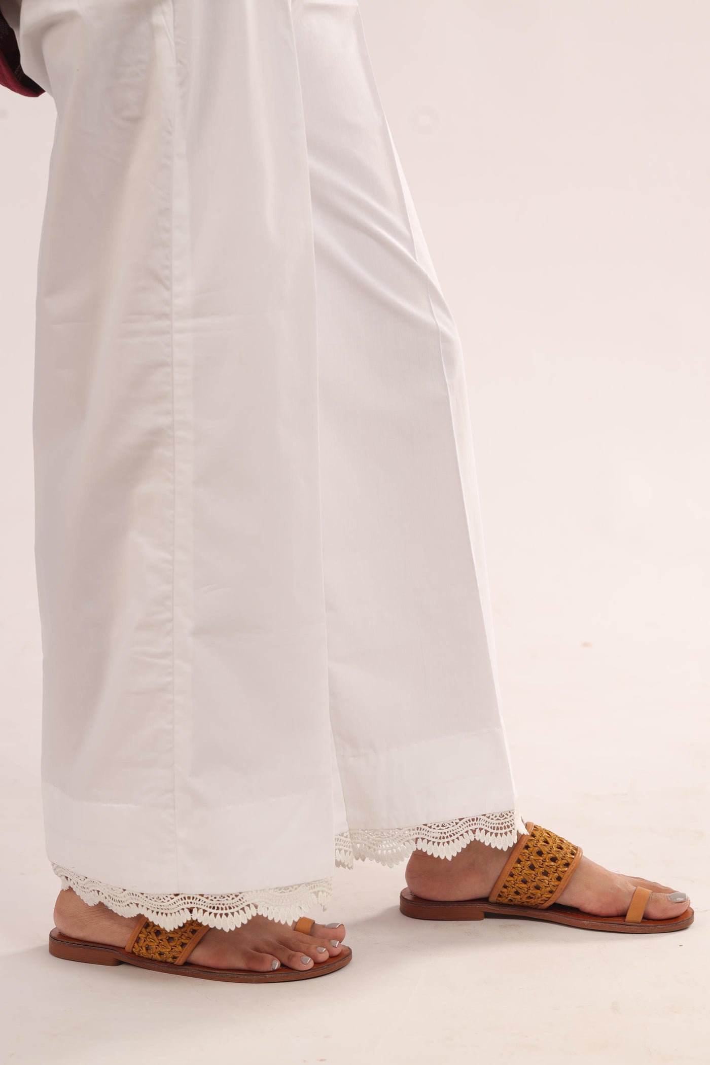 Cotton Off White Trouser - Stonez