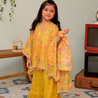 Tussar Silk Dhani Stitched Suit - Senorita