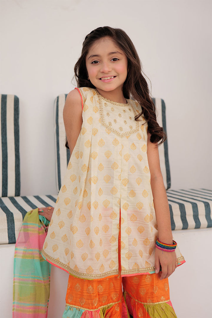 Tussar Silk Fawn Stitched Suit - Senorita