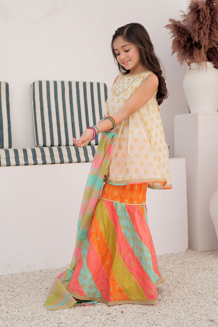 Tussar Silk Fawn Stitched Suit - Senorita