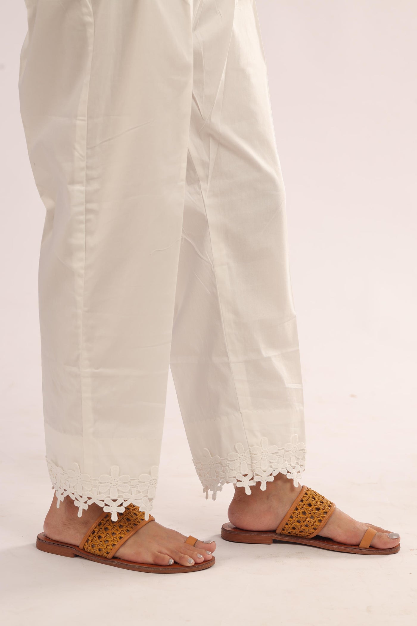 Cotton Off White Trouser - Stonez