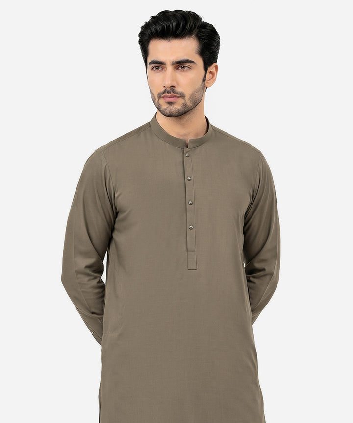 Blended Mud Kurta Trouser - J. Junaid Jamshed