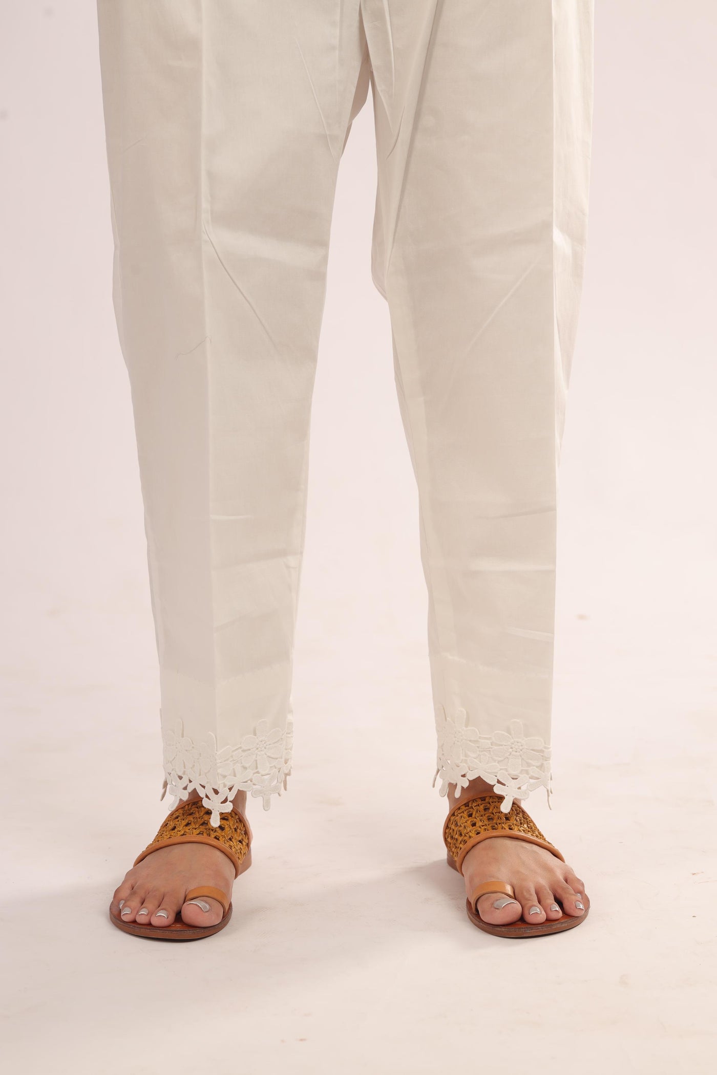 Cotton Off White Trouser - Stonez