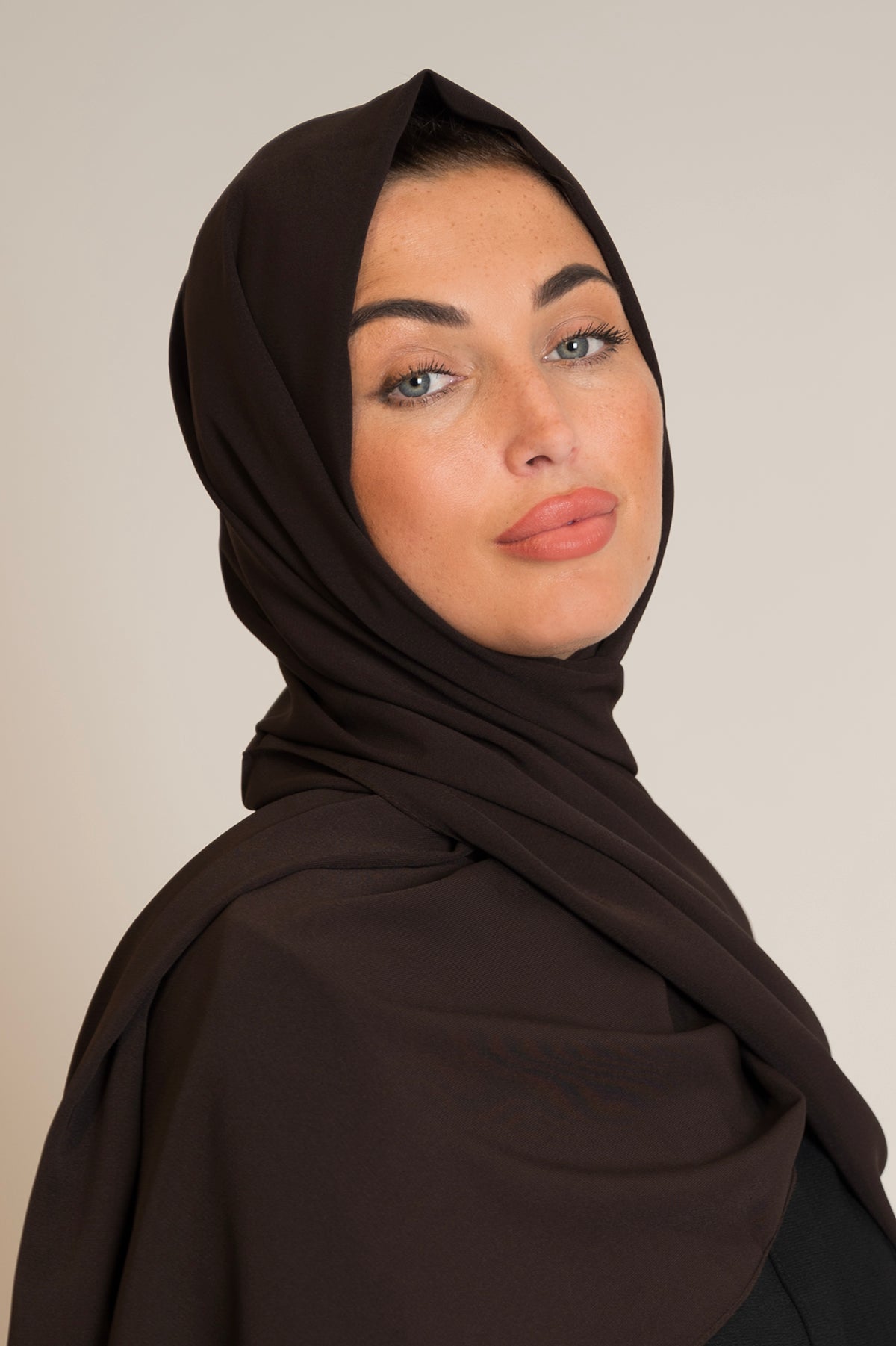 Brown Soft Crepe Hijab