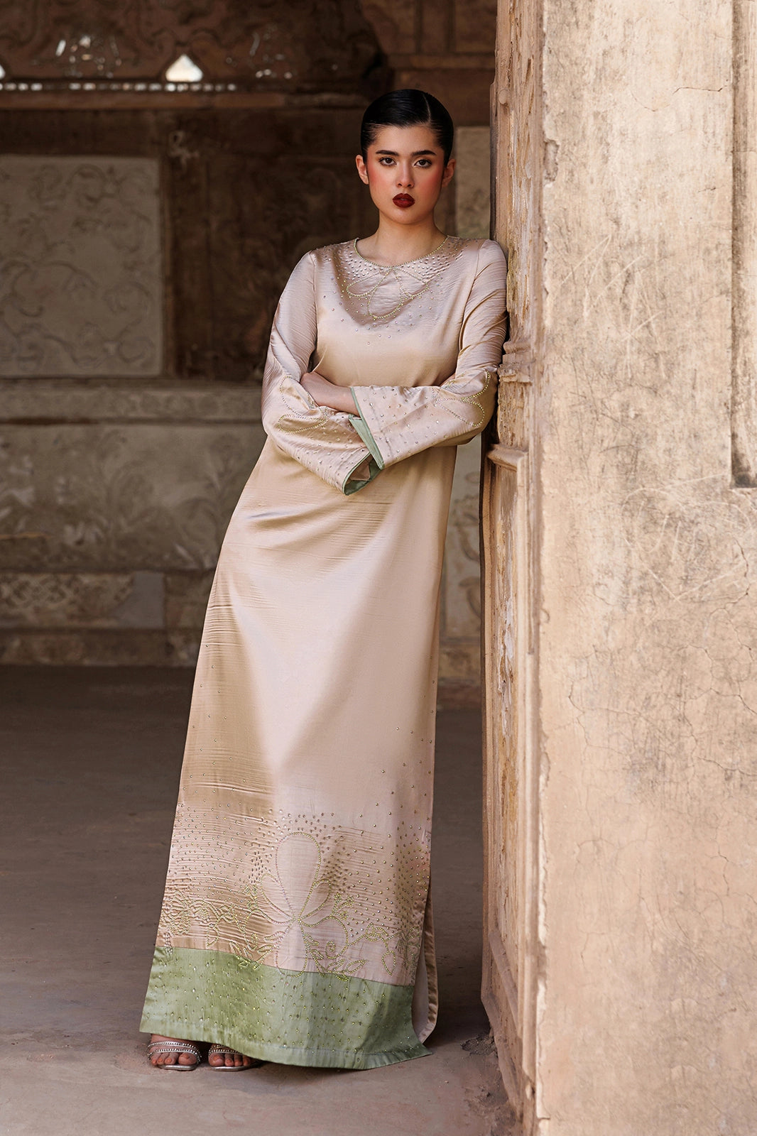 Silk Skin Stitched Suit - Vanya