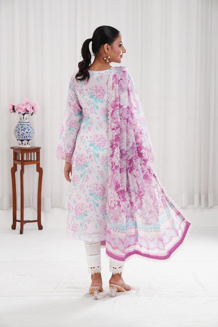 Blossom Mist - Farasha Printed Essentials Stitched