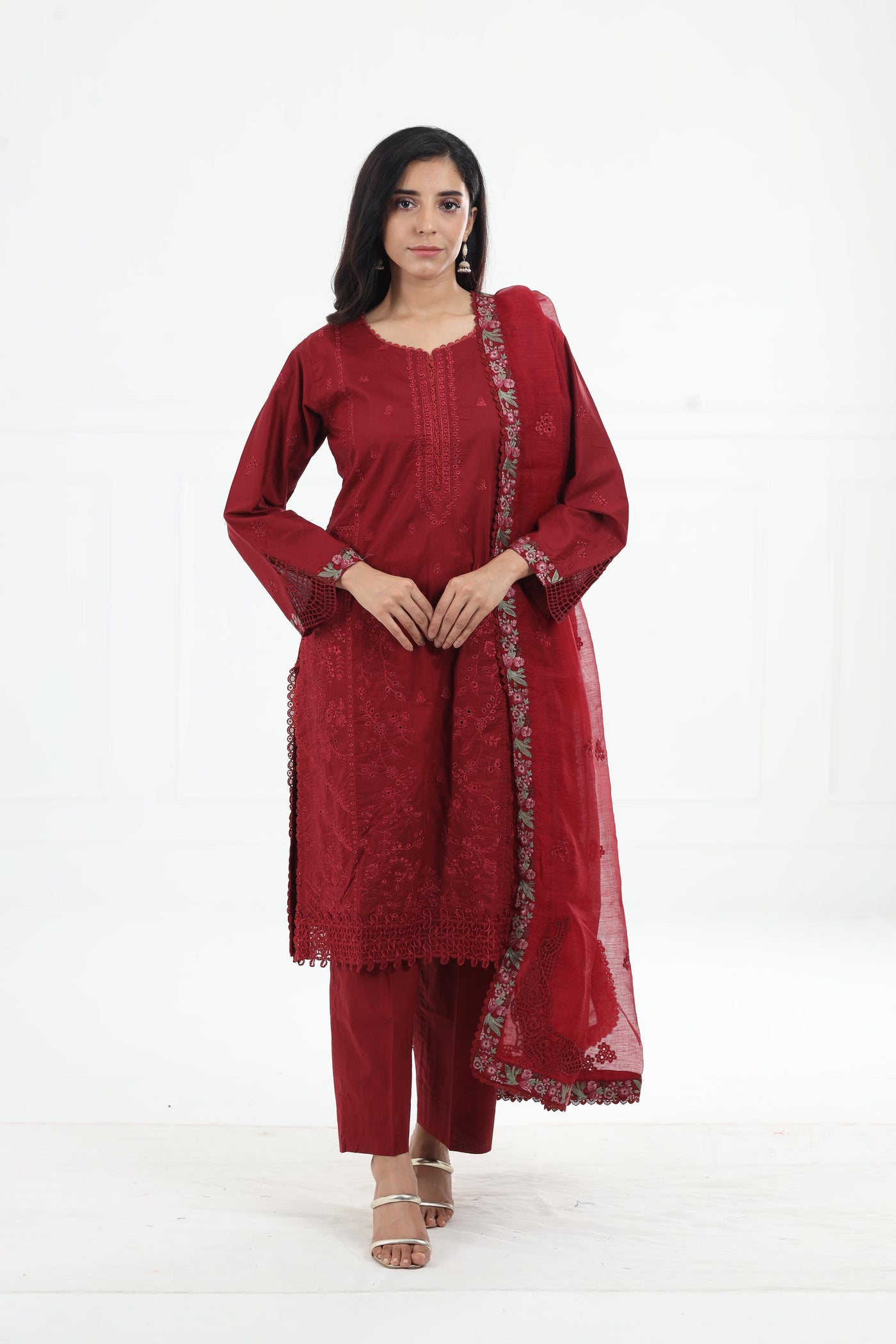 Sayah - Zarif Embroidered Stitched