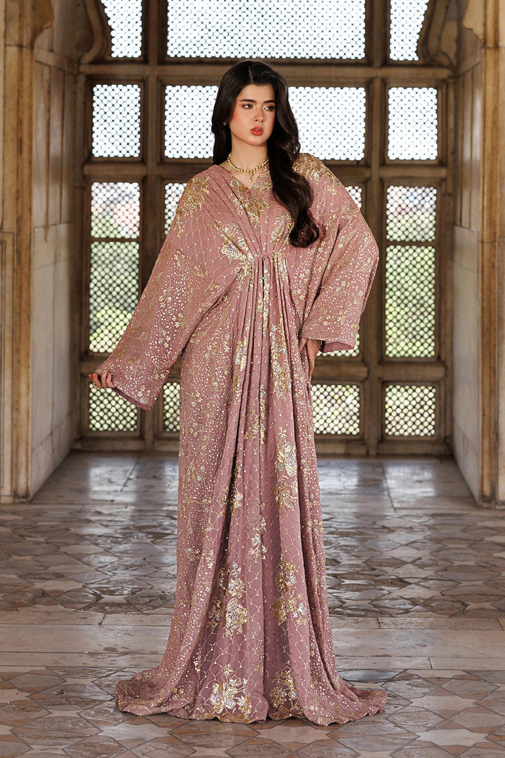 Chiffon & Resham Tea Pink Stitched Suit - Vanya