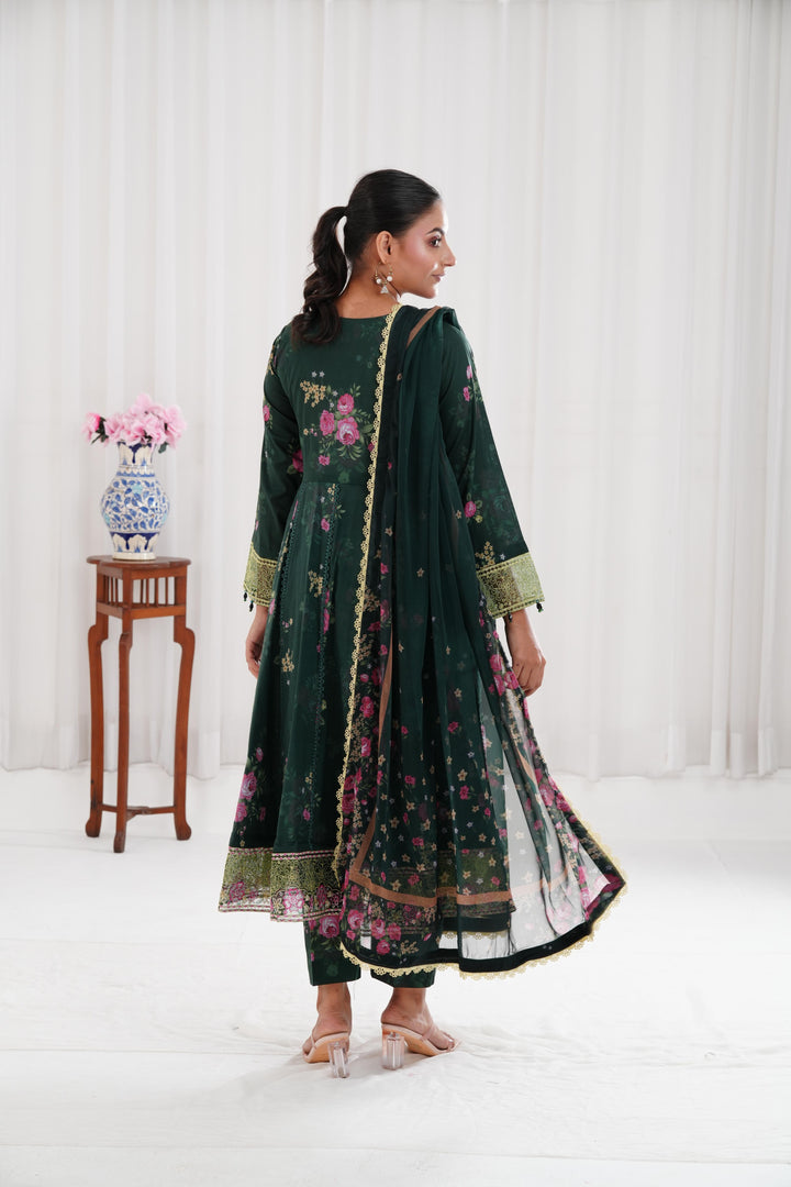 Mystic Pine - Farasha Printed Essentials Stitched