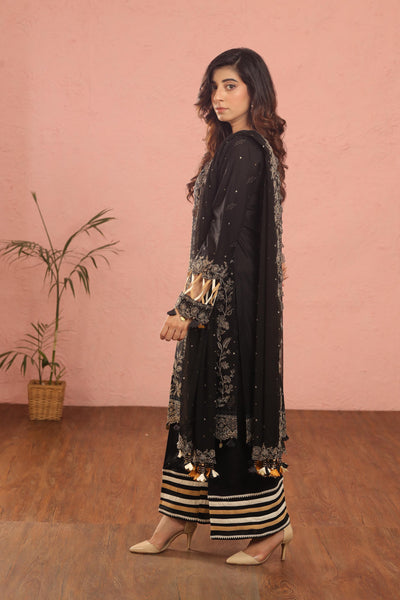 Raven Aura - Farasha Luxury Festive Stitched