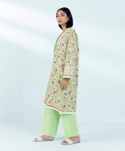 Cambric Pista Green Stitched Suit - Sapphire