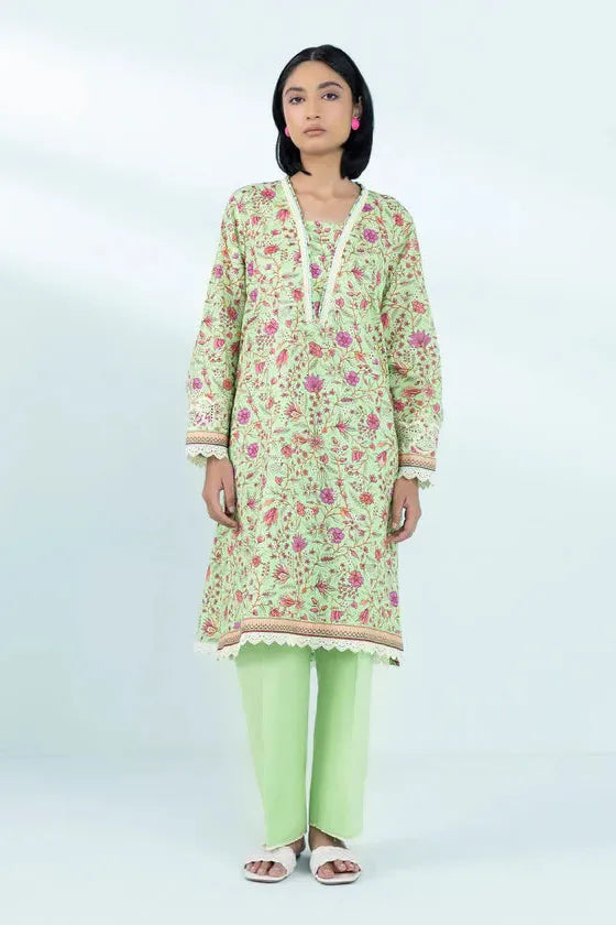 Cambric Pista Green Stitched Suit - Sapphire
