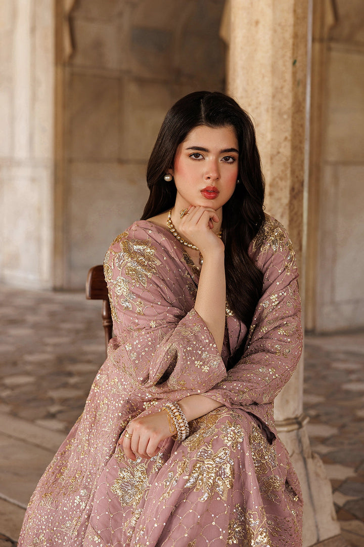 Chiffon & Resham Tea Pink Stitched Suit - Vanya