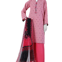 Dobby Red Stitched Suit - J. Junaid Jamshed