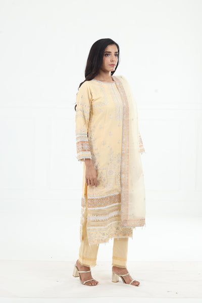 Vintage Bloom - Farasha Bahaar Embroidered Lawn Stitched