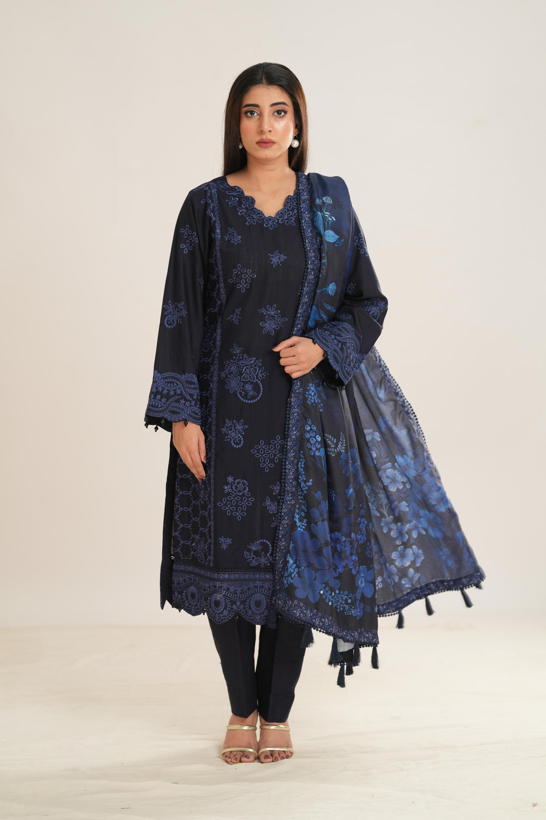 Bluebell - Farasha Eminence Khaddar Stitched