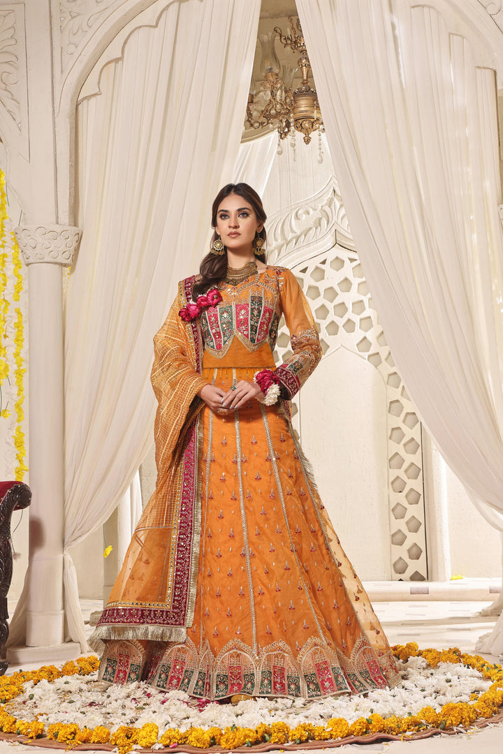 Organza Luxury Mustard 3 Piece Stitched Suit - Khas