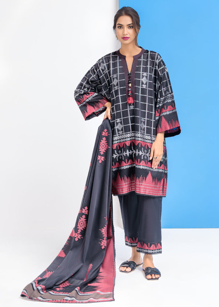 Jacquard Black Stitched Suit - Bonanza