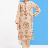 Cotton Silk Caramel Stitched Suit - Bonanza