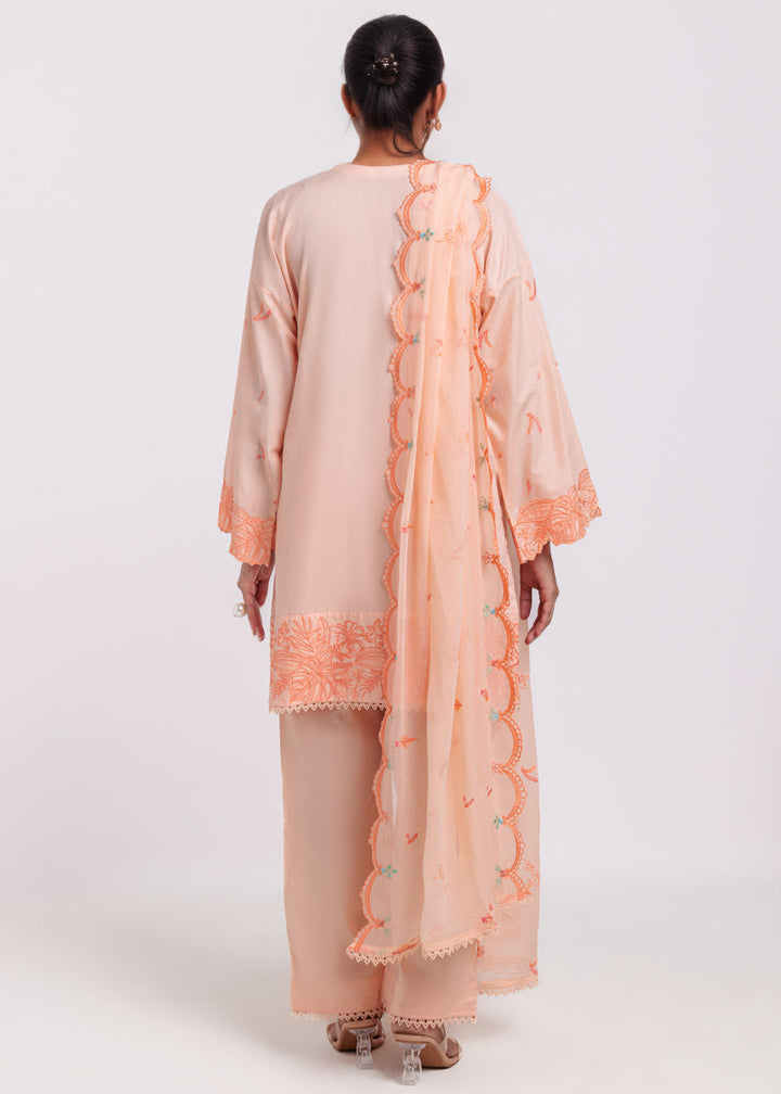 Cambric Light Peach Stitched Suit - Bonanza