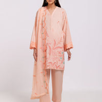 Cambric Light Peach Stitched Suit - Bonanza
