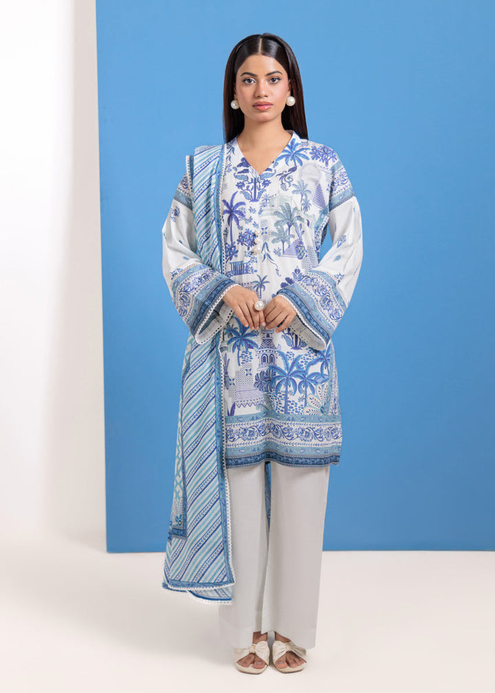 Lawn White Stitched Suit - Bonanza