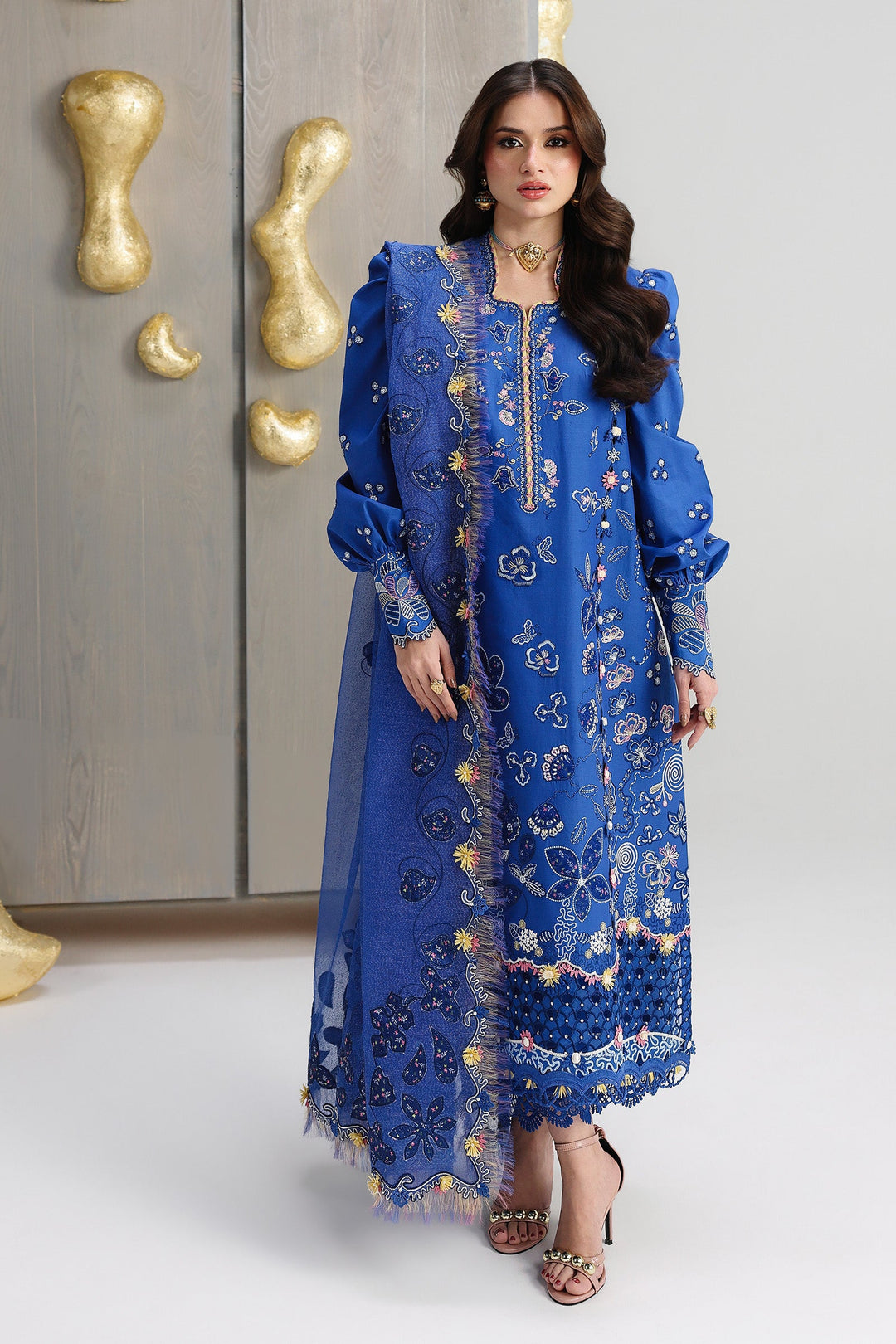 Emina - Qalamkar Festive Lawn '26 Stitched