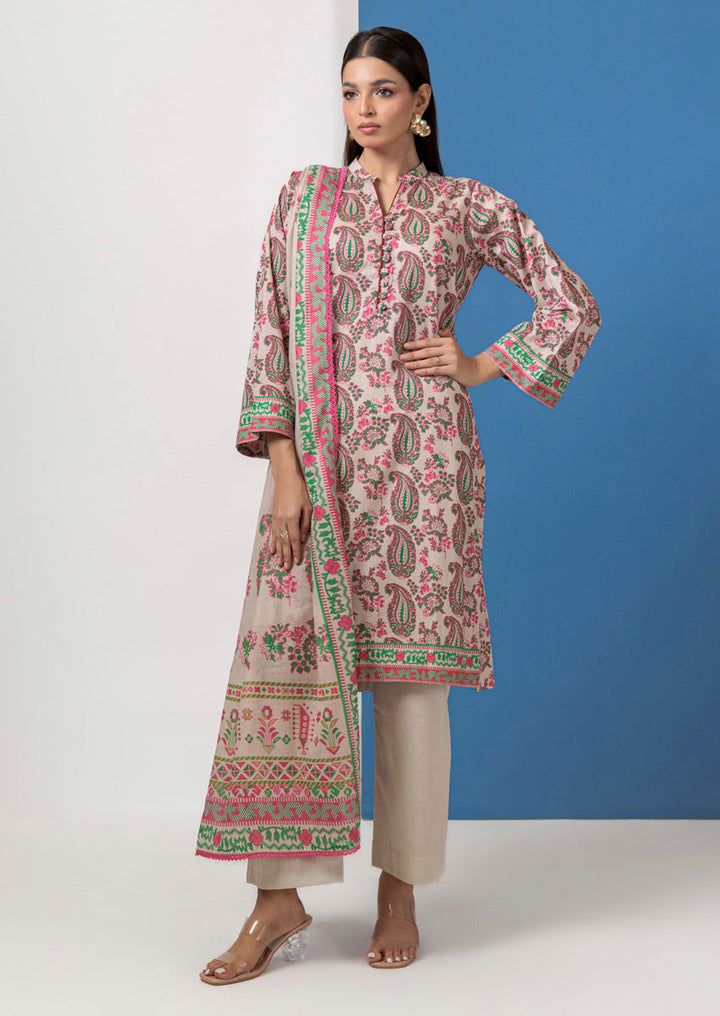 Lawn Ivory Stitched Suit - Bonanza