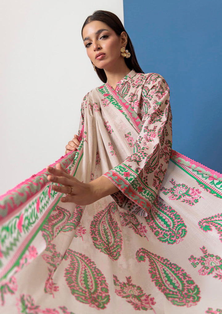 Lawn Ivory Stitched Suit - Bonanza