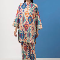 Cambric Multi Stitched kurti - Bonanza