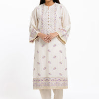 Jacquard Cream Stitched Suit - Bonanza