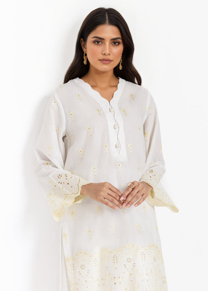 Cambric White Stitched Suit - Bonanza