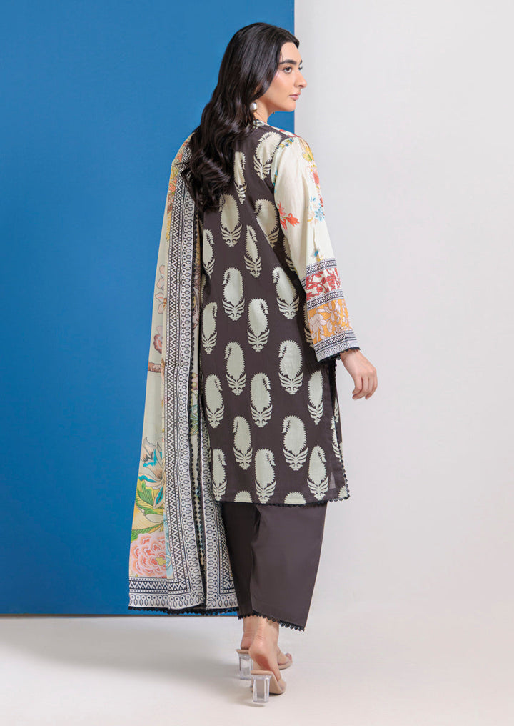 Lawn Black Stitched Suit - Bonanza