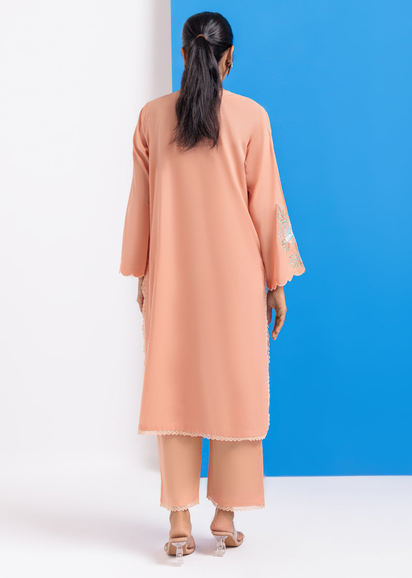 Cambric Peach Stitched Suit - Bonanza