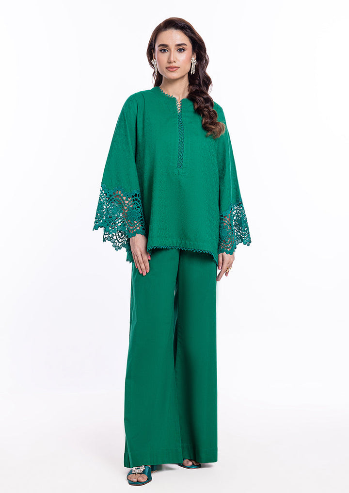 Jacquard Green Stitched Suit - Bonanza