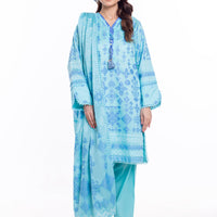 Jacquard Blue Stitched Suit - Bonanza