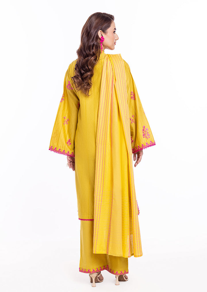 Dobby Mustard Stitched Suit - Bonanza