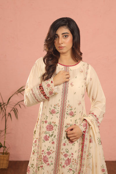 Surreal White - Farasha Luxury Festive Stitched