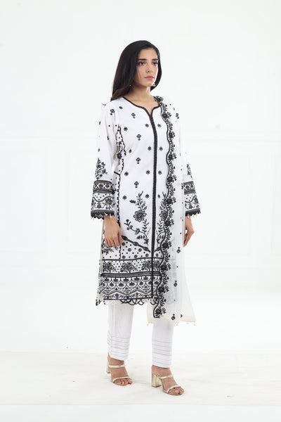 Ocean Pearl - Farasha Bahaar Embroidered Lawn Stitched