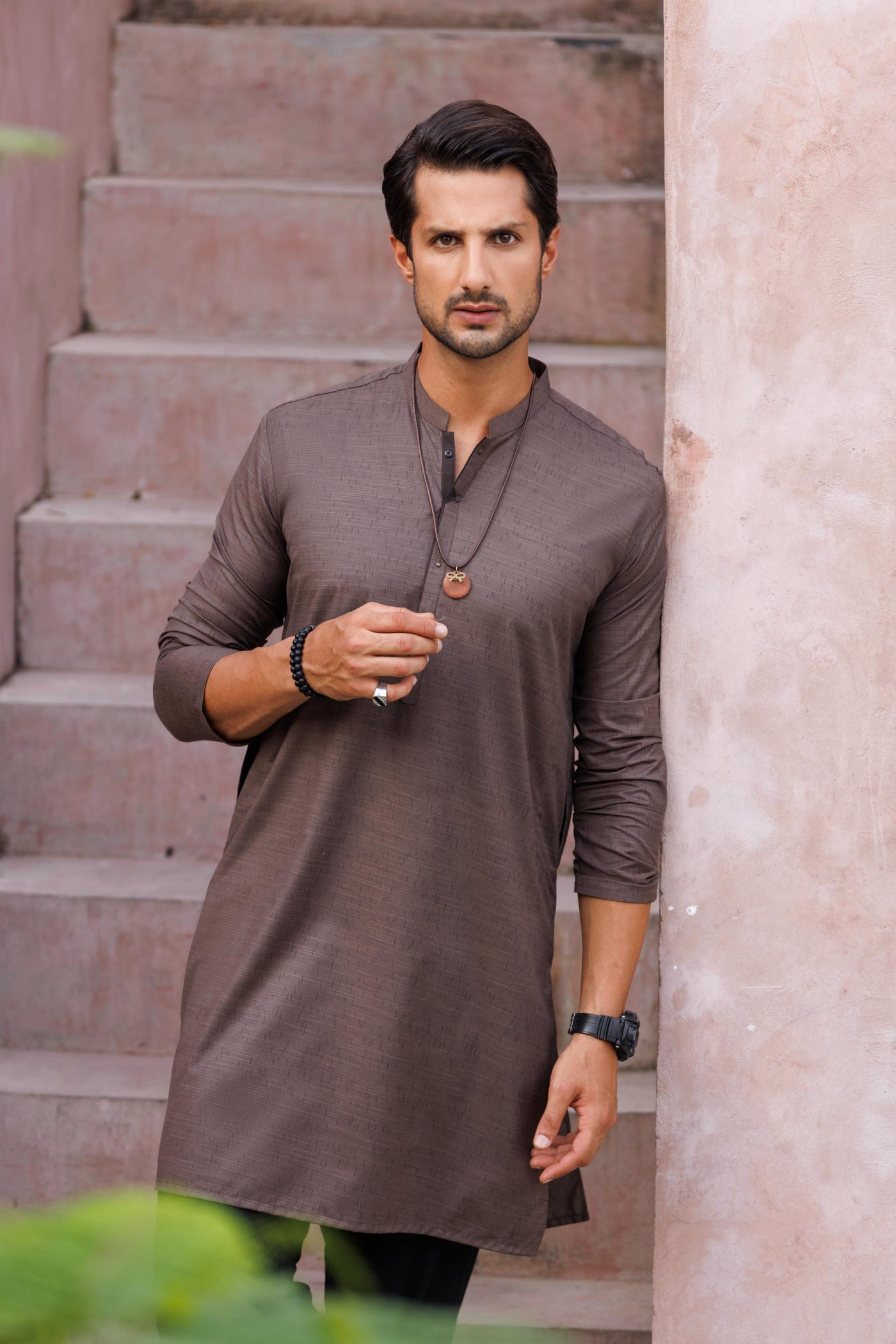 Polyester Brown Kurta - Almirah