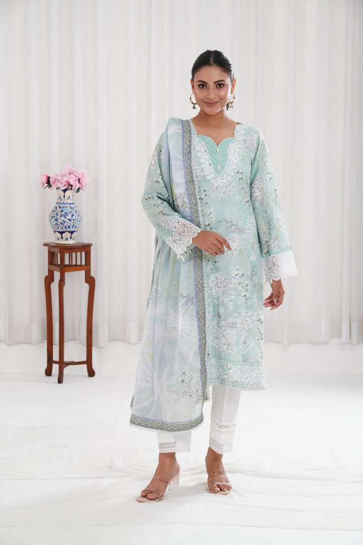 Tulip Glow - Farasha Printed Essentials Stitched
