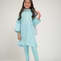 Viscose Jacquard Filament Ferozi Stitched Suit - Senorita