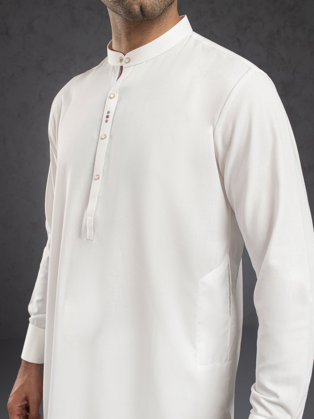 Blended White Kurta Trouser - Almirah