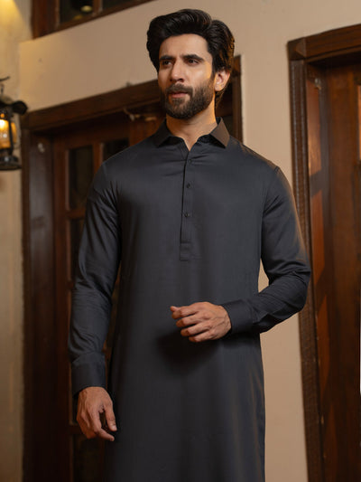 Blended Burberry Carbon Shalwar Kameez - J. Junaid Jamshed