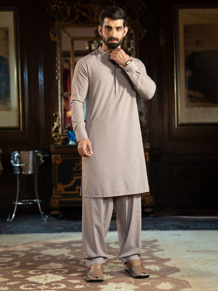 Blended Stripes Satellite Kurta Trouser - J. Junaid Jamshed